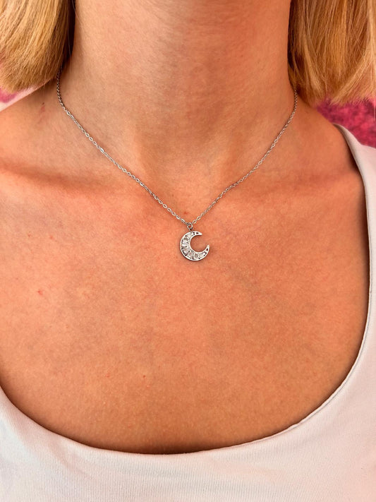 COLLANA MEZZA LUNA STRASS